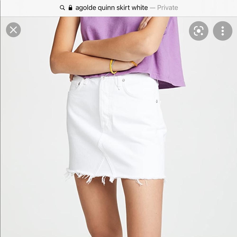 Agolde Quinn skirt white
